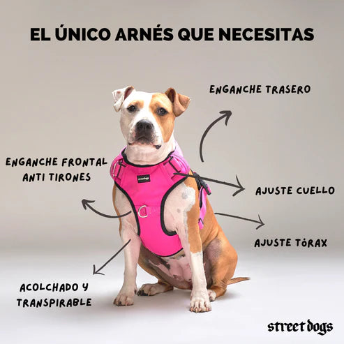 Arnés Comfort para Perros - StreetDogs - Pink